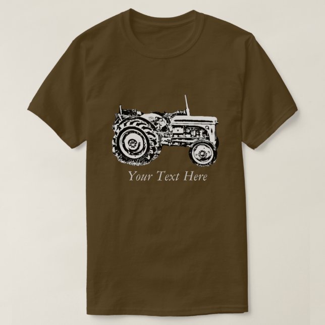 Foto de camiseta con tractor de fergison Gray Vint (Diseño del anverso)
