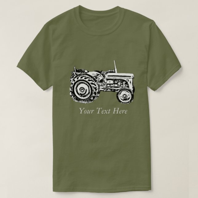Foto de camiseta con tractor de fergison Gray Vint (Diseño del anverso)