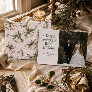Foto de campanas de Navidad de recién casados eleg