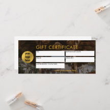 Foto de certificado de regalo de logotipo de negoc