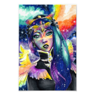 Foto de Chica de fantasía celestial impresa