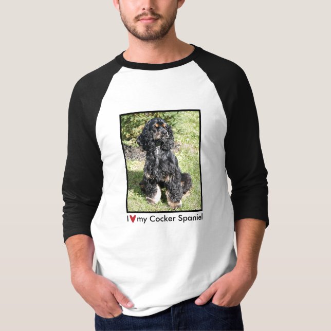 Foto de Cocker Spaniel en camiseta de manga larga (Anverso)