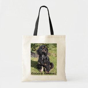 Foto de Cocker Spaniel en la bolsa de la tote