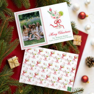 Foto de cóctel de Navidad de Mahjong Alegre Acuare