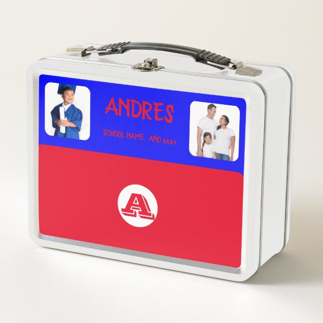 Foto de COLLAGE Lunchbox BLUE RED To Personalizar (Anverso)
