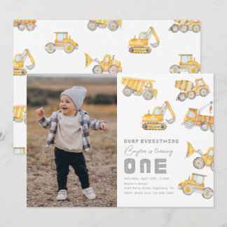 Foto de construcción Invitación al cumpleaños 1