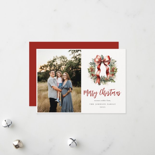 Foto de corona de Navidad de acebo (Anverso/Reverso In Situ)