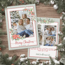 Foto de cuadros de gingham verde Feliz Navidad