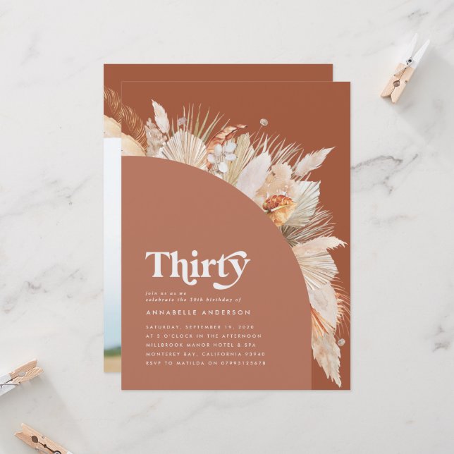 Foto de cumpleaños 30 de pampas modernas (Anverso/Reverso In Situ)