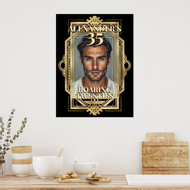 Foto de cumpleaños de Gatsby Señal de bienvenida d (Cocina)