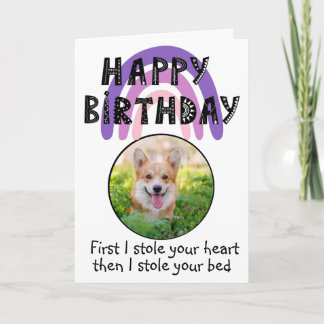 Foto de cumpleaños de tu tarjeta galesa Corgi