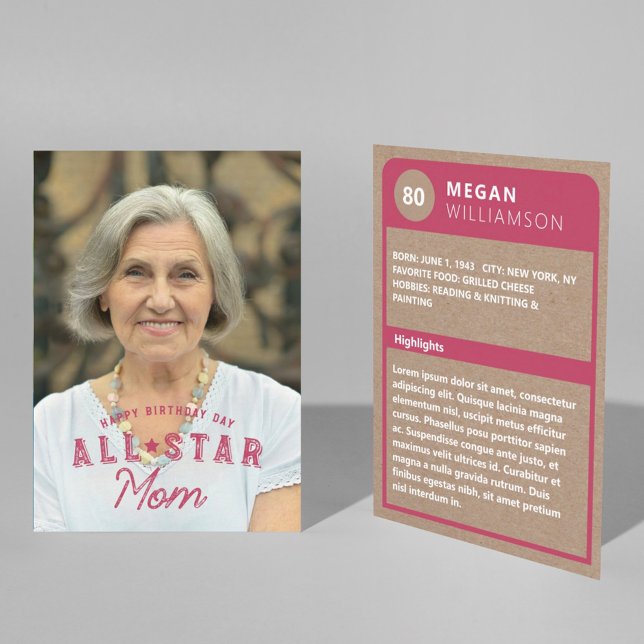 Foto de cumpleaños y tarjeta de béisbol para mamá  (Subido por el creador)