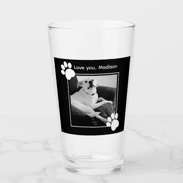 Foto de Cute Talking Dog Paws and Message Black (Anverso)