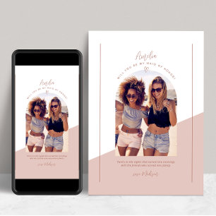 Foto de dama de honor Tarjeta de propuesta persona