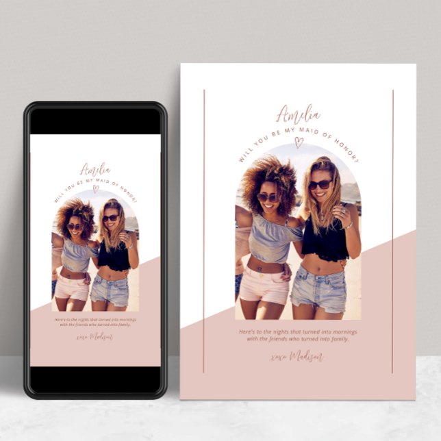 Foto de dama de honor Tarjeta de propuesta persona (Subido por el creador)