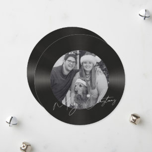 Foto de disco de vinilo retro de Navidad