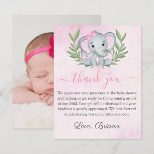 Foto de elefante lindo Tarjeta de invitación para