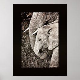 Foto de elefante tamaño de la CARTERA de arte afri
