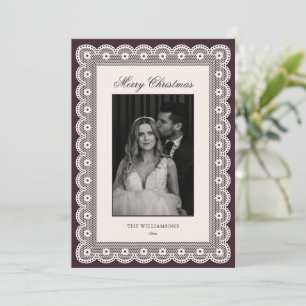 Foto de encaje de ciruela Elegante Navidad vintage