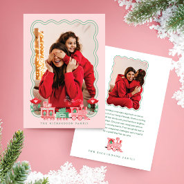 Foto de entrega de árbol de navidad en tren de cos