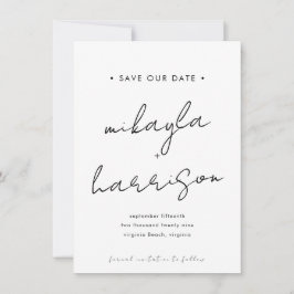 Foto de escritura mínima moderna Guardar la fecha