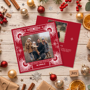 Foto de estrella de Navidad Feliz fiesta Rojo