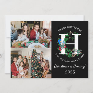 Foto de familia de guiones de monograma de navidad