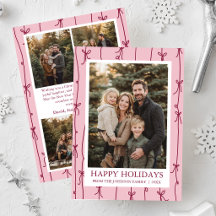 Foto de familia de Navidad con lazo dibujado a man