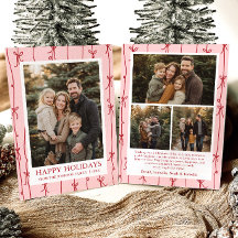 Foto de familia de Navidad con lazo dibujado a man