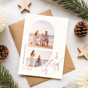Foto de familia minimalista moderna de Navidad en