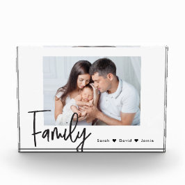 Foto de familia personalizada de blanco negro con 