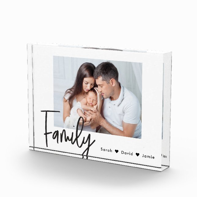 Foto de familia personalizada de blanco negro con  (Derecha)