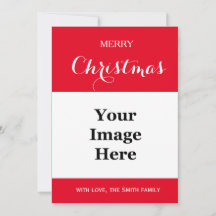 foto de familia roja simplemente feliz Navidad