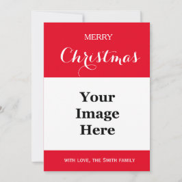 foto de familia roja simplemente feliz Navidad