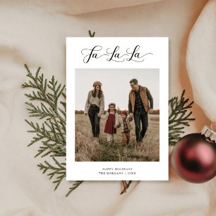 Foto de familia Rústica Fa La La Script Navidad