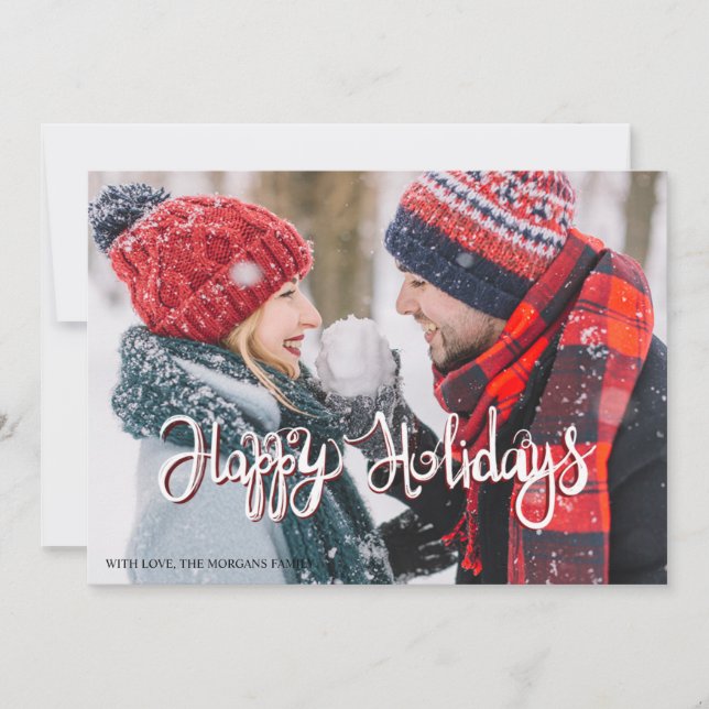 Foto de Felices Fiestas para Pareja (Anverso)
