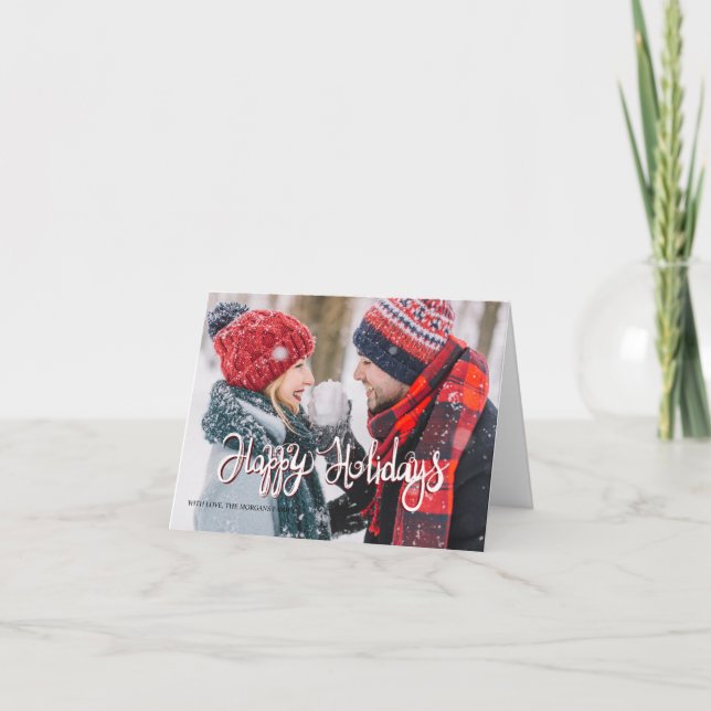 Foto de Felices Fiestas para Pareja (Anverso)