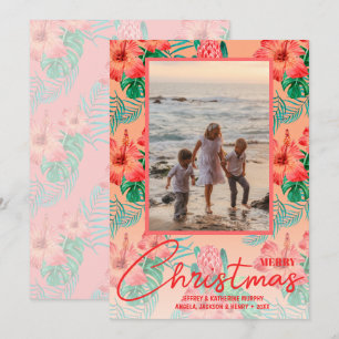 Foto de Feliz Navidad con Flores Tropicales