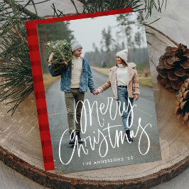 Foto de Feliz Navidad con letra a mano informal