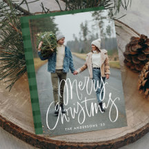 Foto de Feliz Navidad con letra a mano informal
