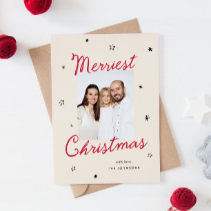 Foto de Feliz Navidad con letra cursiva divertida