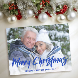 Foto de Feliz Navidad con letra de pincel moderna