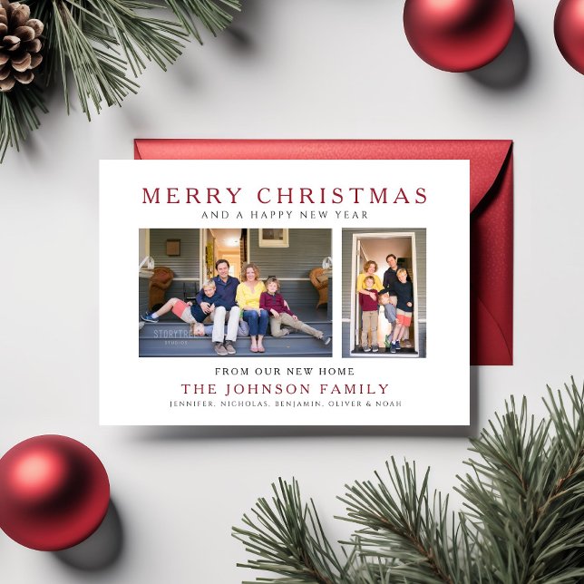 Foto de Feliz Navidad en Nuevo Hogar (New Home Merry Christmas Photo Holiday)