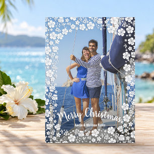 Foto de Feliz Navidad Floral Tropical