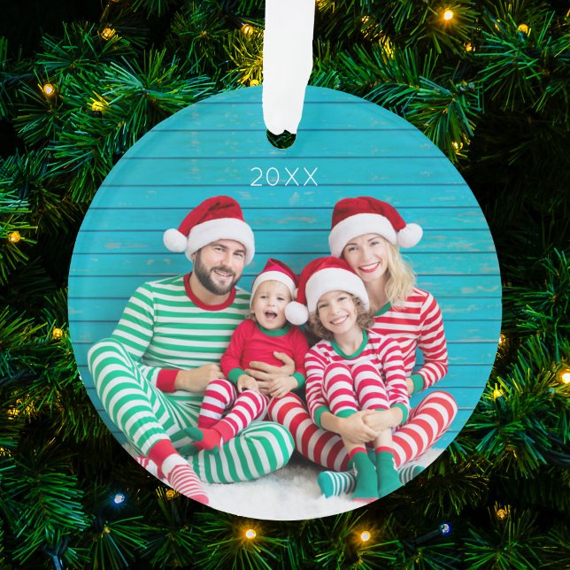 Foto de Feliz Navidad Ornamento acrílico (Photo Merry Christmas Ornament )