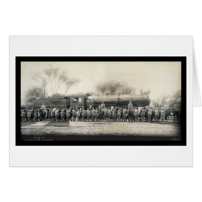 Foto de Ferrocarril y Caballería de 1907 (Anverso (Horizontal))