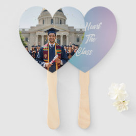 Foto de graduación elegante abanico de mano de cor