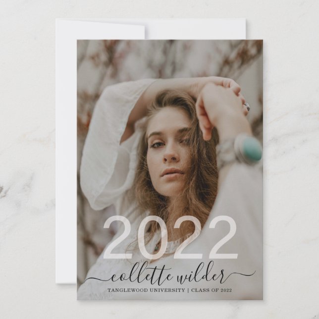Foto de graduación Invitación de la fiesta 2022 (Anverso)