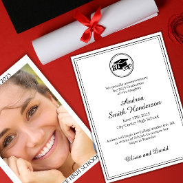 Foto de graduación Invitación de texto en blanco n
