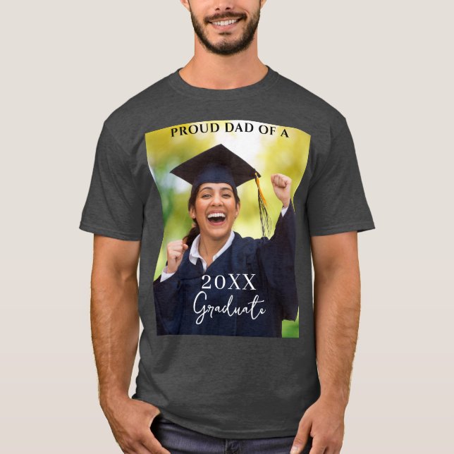 Foto de graduación Orgullosa Papá Camiseta (Anverso)